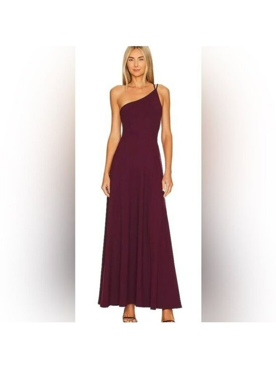 Susana Monaco Dresses & Skirts - Susana Monaco Port Wine Double Strap Jersey Maxi Long Dress Size Large NWT